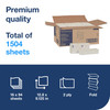 Tork Xpress Folded Paper Towel H2 12.8X9.125 IN White Multifold M Embossed Premium 4-Panel 94 Sheets/Pack 16 Packs/Case