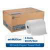 enMotion® Roll Paper Towel 10X10 IN 800 FT 1PLY White Standard Roll 8IN Roll 6/Case