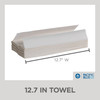Pacific Blue Basic Folded Paper Towel 10.1X12.7 IN 1PLY White 1/2 Fold EPA Indicator 240 Sheets/Pack 10 Packs/Case