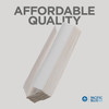 Pacific Blue Basic Folded Paper Towel 10.1X12.7 IN 1PLY White 1/2 Fold EPA Indicator 240 Sheets/Pack 10 Packs/Case