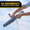 Glass Washer 10.19X7.13X1.50 IN Microfiber Black 10IN Sleeve 6/Case
