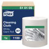Tork Cleaning Cloth 13.268X4.961 IN 1216.21 FT White Refill 1100 Sheets/Roll 1 Rolls/Case 1100 Sheets/Case