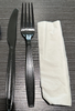 Victoria Bay 3PC Cutlery Kit PS Black Heavyweight With Napkin,Fork,Knife 250/Case