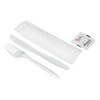 Victoria Bay 5PC Cutlery Kit PP White Medium Weight With Napkin,Fork,Knife,Salt & Pepper 250/Case