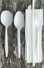 Victoria Bay 6PC Cutlery Kit PS PP With Napkin,Flex Straw,Fork,Knife,Soup Spoon,Teaspoon 250/Case