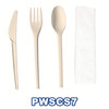 Victoria Bay 4PC Cutlery Kit Cornstarch Retail With White Napkin,Fork,Knife,Spoon 250/Case