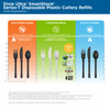 Dixie® Ultra SmartStock® Series-T Teaspoon PS Black Medium Weight Refill 960/Case