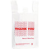 Bag 11.5X6.5X20 IN 1/6 Plastic 11.5MIC White Thank You T-Sack Gusset 900/Case
