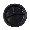 Plate 10.25 IN 3 Compartment PP Black Round 400/Case