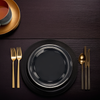 Plate 9 IN HIPS Black Round 500/Case