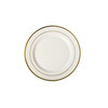 Plate 6 IN Plastic White Silver Round 150/Case