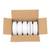 Plate 6 IN Plastic White Silver Round 150/Case