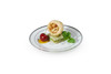 Plate 6 IN Plastic White Silver Round 150/Case