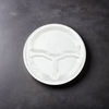 Plate 8.75 IN 3 Compartment Polystyrene Foam White Round 500/Case