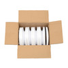 Plate 9 IN Plastic White Silver Round 120/Case
