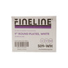 Plate 9 IN Plastic White Silver Round 120/Case