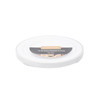 Plate 10 IN Plastic White Silver Round 120/Case