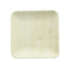 Plate 6.3X6.3X0.8 IN Palm Leaf Natural Square 25 Count/Pack 4 Packs/Case 100 Count/Case