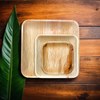 Plate 10X10 IN Palm Leaf Square 25 Count/Pack 4 Packs/Case 100 Count/Case