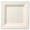 Victoria Bay Plate 10.2X10.2X0.78 IN Bamboo Sugarcane White Square Freezer Safe Microwave Safe 250/Case