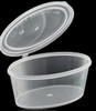 Souffle & Portion Cup Lid Combo With Hinged Lid 4.5 OZ PP Clear Oval 1000/Case