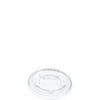 Solo® Lid Flat 1.857X0.246 IN 1 Compartment PET Clear Round For 1 OZ Souffle & Portion Cup 125 Count/Pack 20 Packs/Case