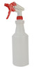 Spray Bottle & Trigger Sprayer 24 FLOZ Plastic Red White 12 Count/Case