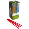 Poly King® Straw Spoon 8 IN Red Unwrapped 200/Box