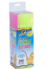 Flex Straw 7.75 IN Plastic Assorted Neon Unwrapped Boxed 7200/Case