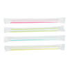 Colossal & Boba Straw 7.5 IN Assorted Neon Wrapped 2000/Case