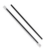 Jumbo Straw 0.197X9 IN Plastic Black Cello Wrapped Diagonal Cut 2000/Case