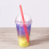 Colossal & Boba Straw 0.394X9 IN Plastic Red Cello Wrapped Diagonal Cut 1600/Case