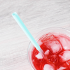 Giant Straw 0.314X9 IN Plastic Teal Paper Wrapped 2500/Case
