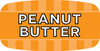 Peanut Butter Bakery Flavor Label 0.625X1.25 IN Orange Oval 4 Color Process UV 1000 Count/Roll 50 Rolls/Case