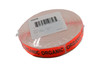 Organic Label Black Fluorescent Red Short Oval 1000 Count/Roll 50 Rolls/Case 50000 Count/Case