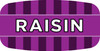Raisin Bakery Flavor Label 0.625X1.25 IN Purple Oval 4 Color Process UV 1000 Count/Roll 50 Rolls/Case 50000 Count/Case
