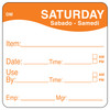 DissolveMark® Saturday Label 2X2 IN 250/Roll