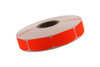Blank Write In Label 0.625X1.25 IN Red Fluorescent Red Short Oval Write On Dayglo 1000 Count/Roll 50 Rolls/Case