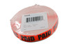 Paid Label 0.625X1.25 IN Black Fluorescent Red Short Oval Dayglo 1000 Count/Roll 50 Rolls/Case 50000 Count/Case