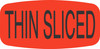 Thin Sliced Label 0.625X1.25 IN Black Fluorescent Red Short Oval 1000 Count/Roll 50 Rolls/Case 50000 Count/Case