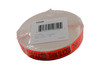 Thin Sliced Label 0.625X1.25 IN Black Fluorescent Red Short Oval 1000 Count/Roll 50 Rolls/Case 50000 Count/Case