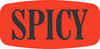 Spicy Label 0.625X1.25 IN Black Fluorescent Red Short Oval Dayglo 1000 Count/Roll 50 Rolls/Case 50000 Count/Case