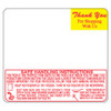 Toledo 325ET Thank You with SH Label 2.4X2.4 IN Square 15000/Case