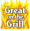 Great On The Grill Meat Grilling Label 2X2 IN Red Yellow Black Square 500 Count/Roll 25 Rolls/Case 12500 Count/Case