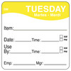 DissolveMark® Tuesday Label 2X2 IN 250/Roll