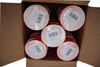 Paid Thank You Paid Label 0.625X1.25 IN Black Fluorescent Red Short Oval 1000 Count/Roll 50 Rolls/Case 50000 Count/Case