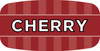 Cherry Bakery Flavor Label 0.625X1.25 IN Red Oval 4 Color Process UV 1000 Count/Roll 50 Rolls/Case 50000 Count/Case