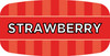 Strawberry Bakery Flavor Label 0.625X1.25 IN Red Oval 4 Color Process UV 1000 Count/Roll 50 Rolls/Case 50000 Count/Case