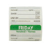 Friday Prep Item Date Use Trilingual Label 2X2 IN Green Square Dissolvable 250/Roll