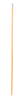 Broom Handle 60X0.94 IN Gray Wood Threaded Metal Tip Lacquered 1/Each
